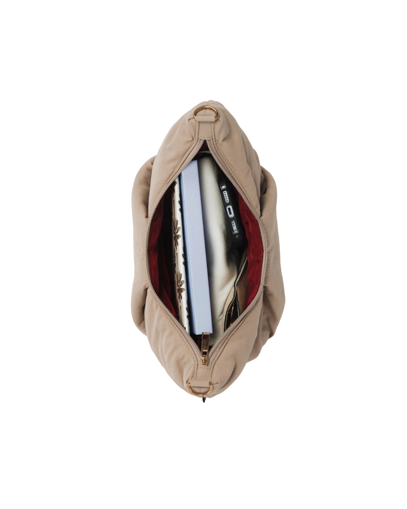 Crossbody Bag Puffy Biscuit Beige