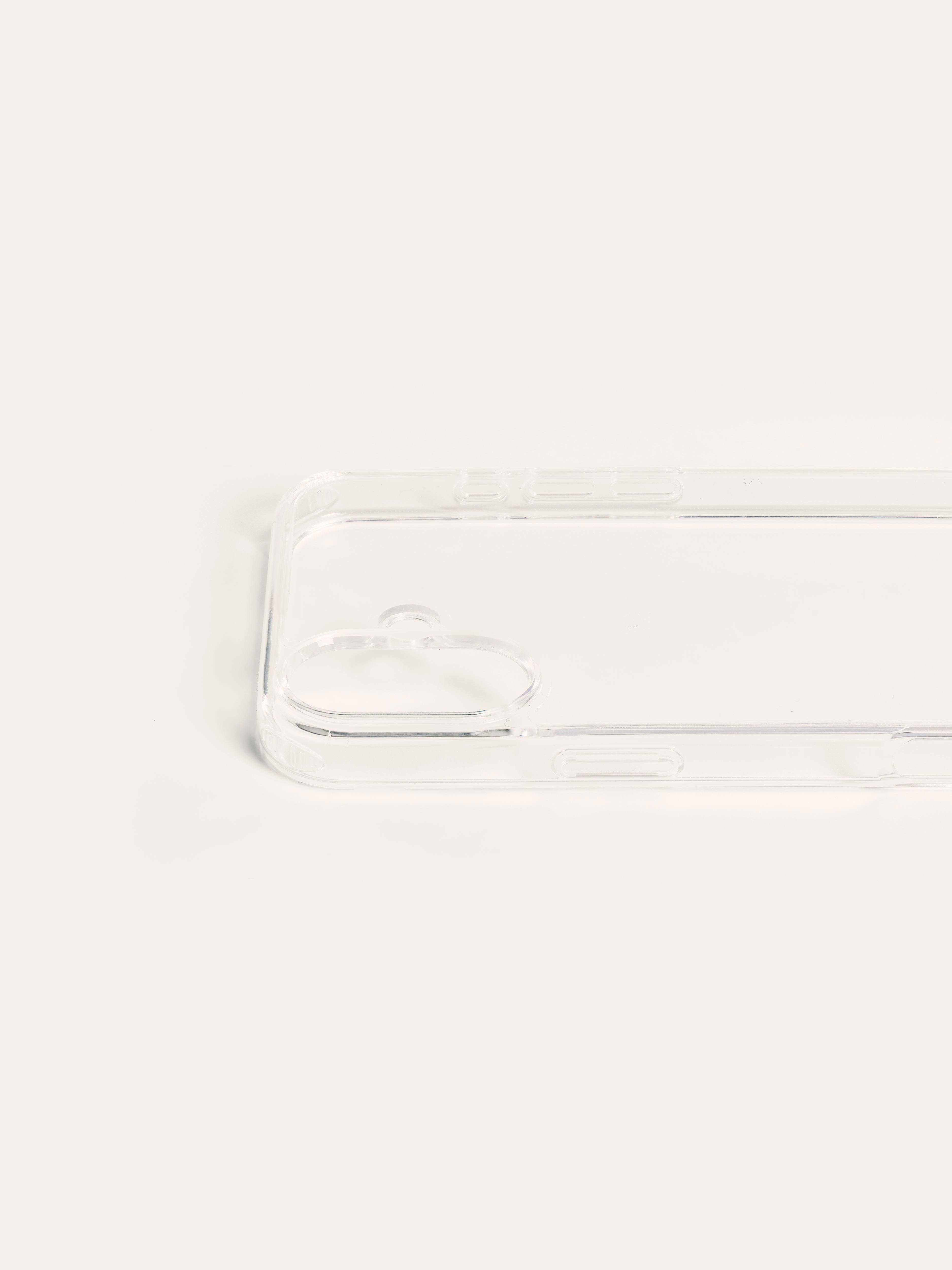 iPhone 16 hoesje - transparant met siliconen ringen