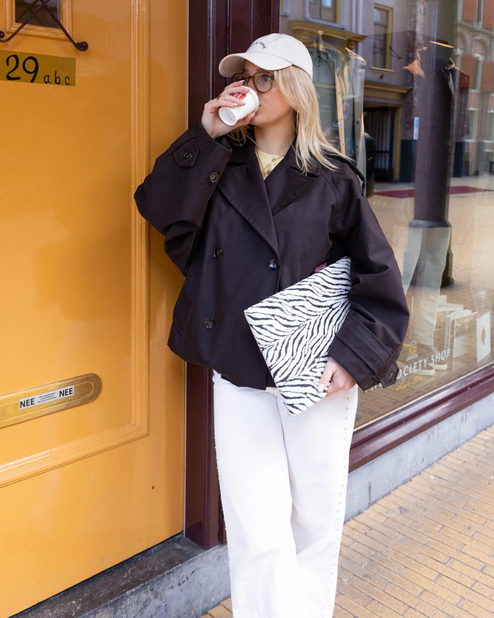 Laptop Sleeve 14 inch / 13 inch Jacquard Blanc Bliss