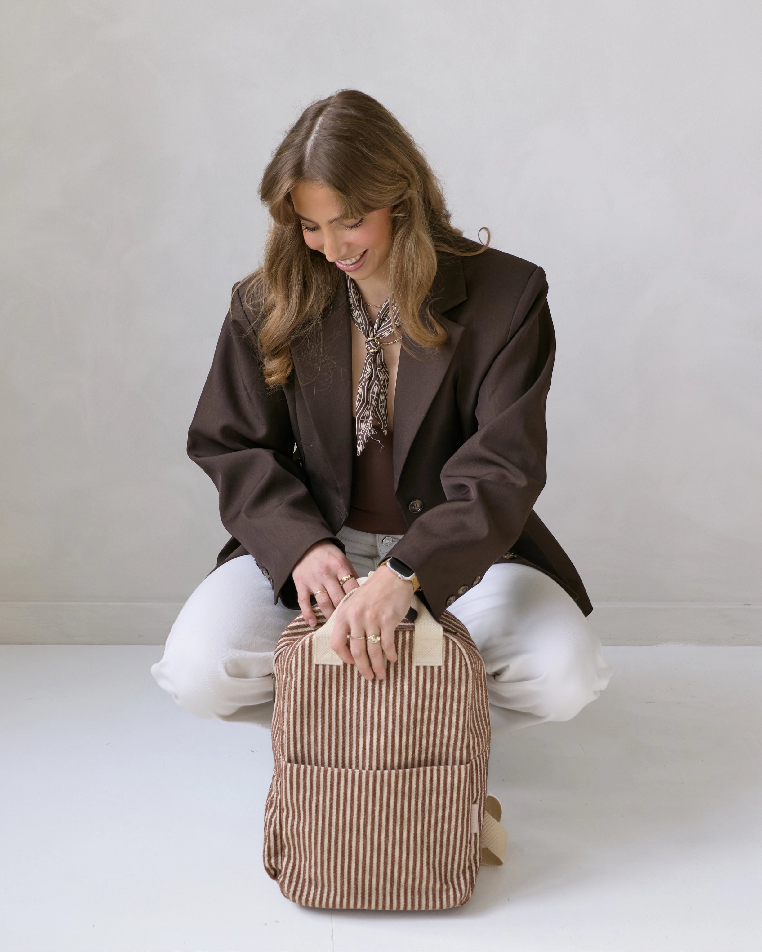 Backpack for laptop Jacquard Mocha Muse