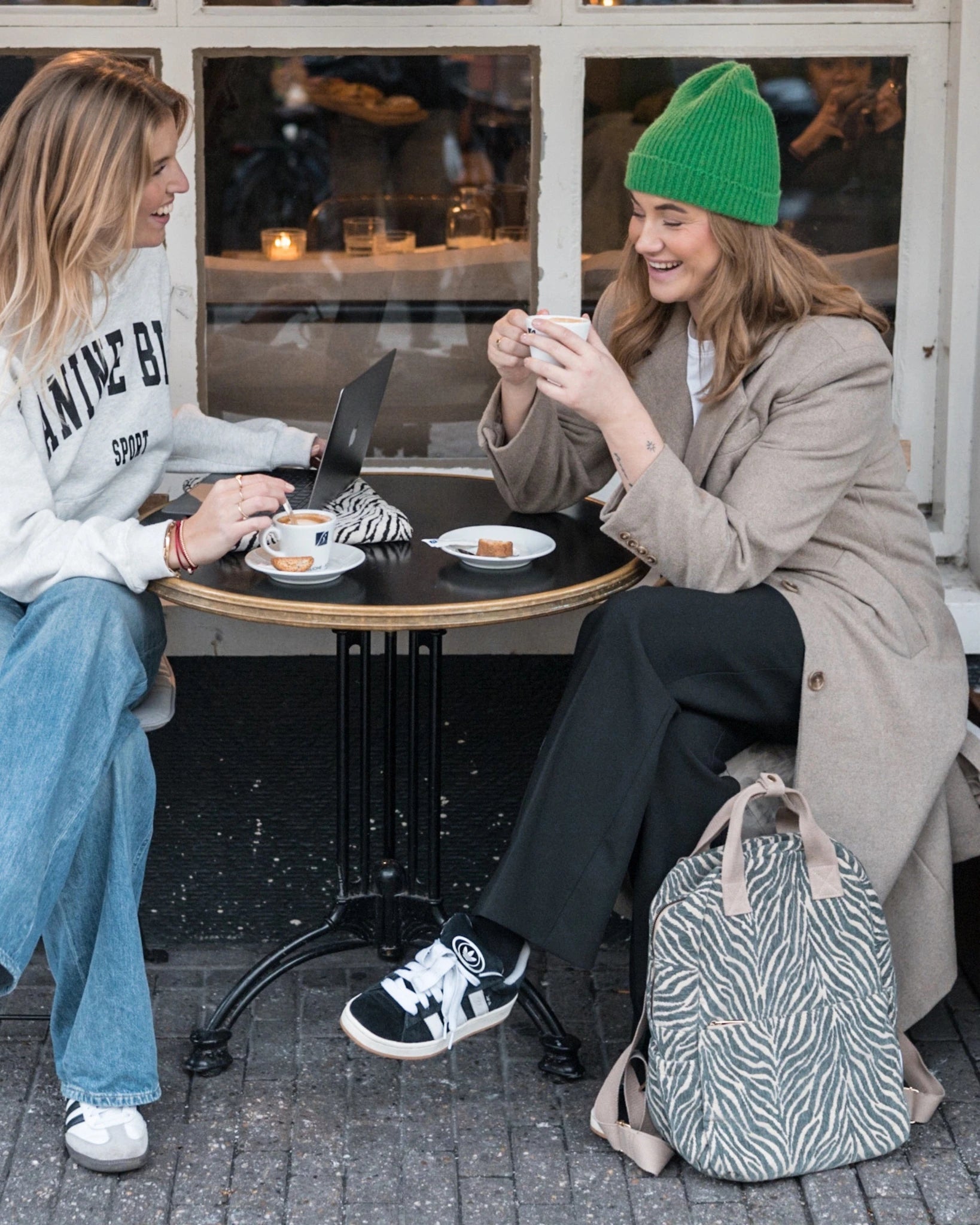 Laptoprucksack Damen Jacquard Aqua Pearl