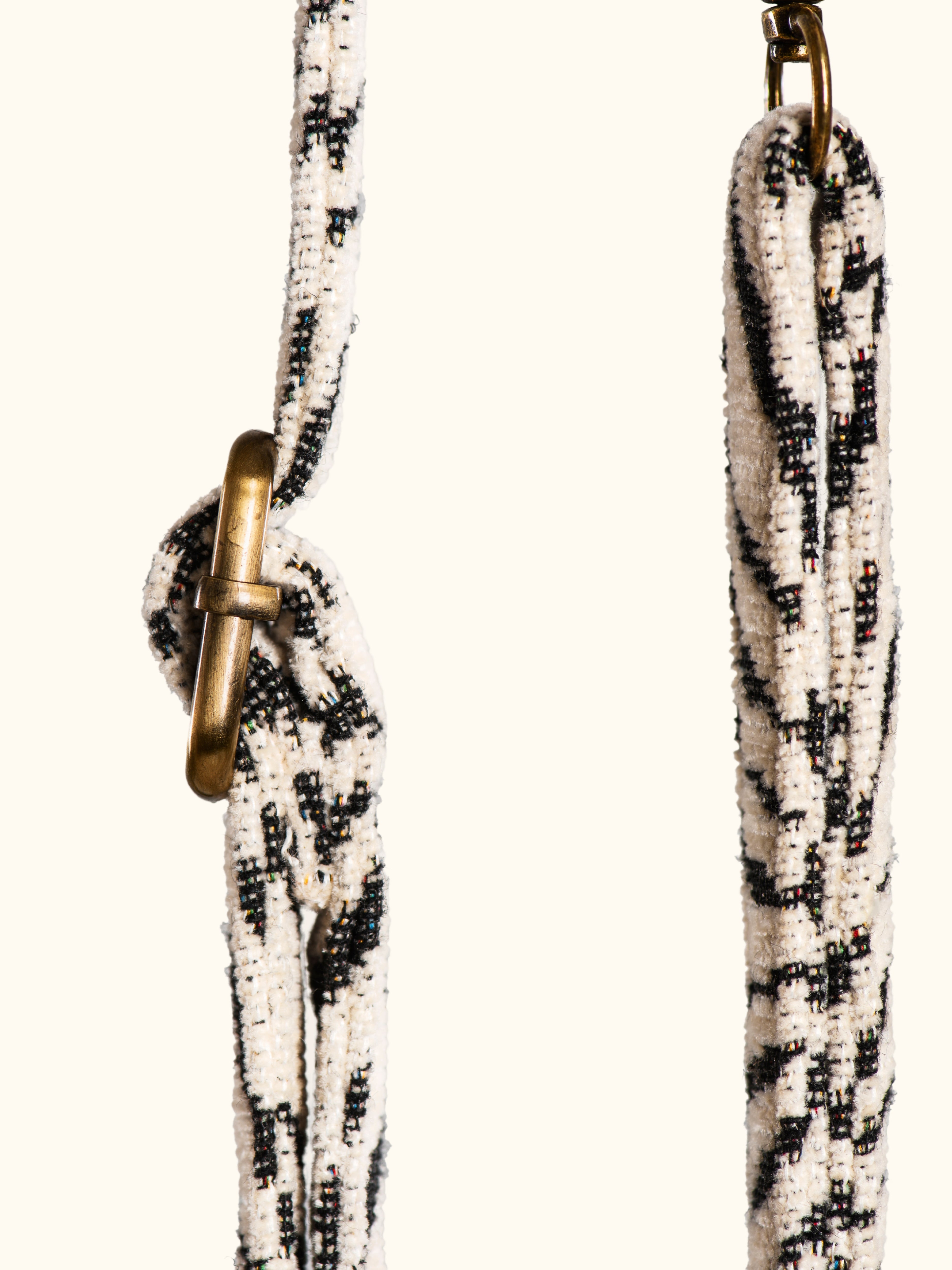 Phone Cord Jacquard Blanc Bliss