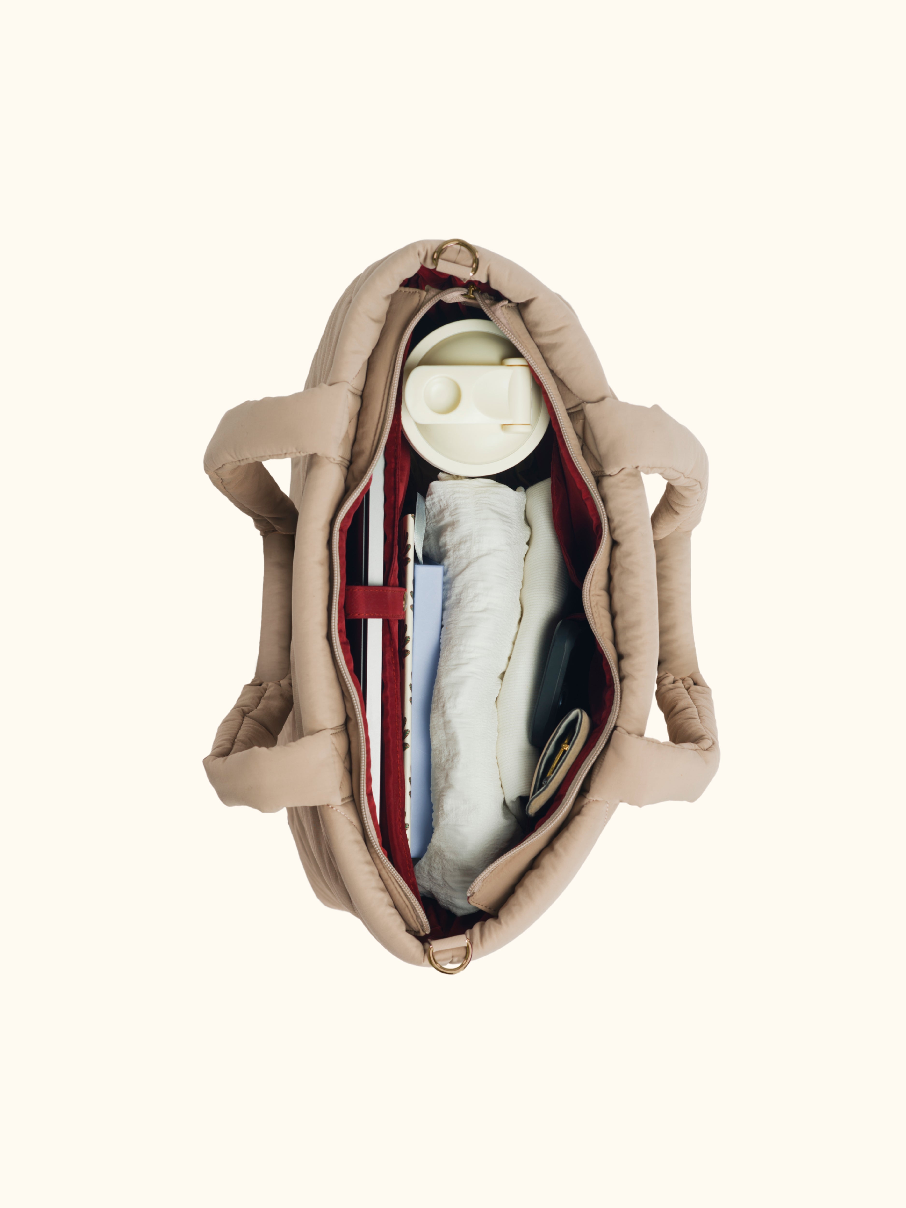 Totebag Shopper Women Puffy Biscuit Beige