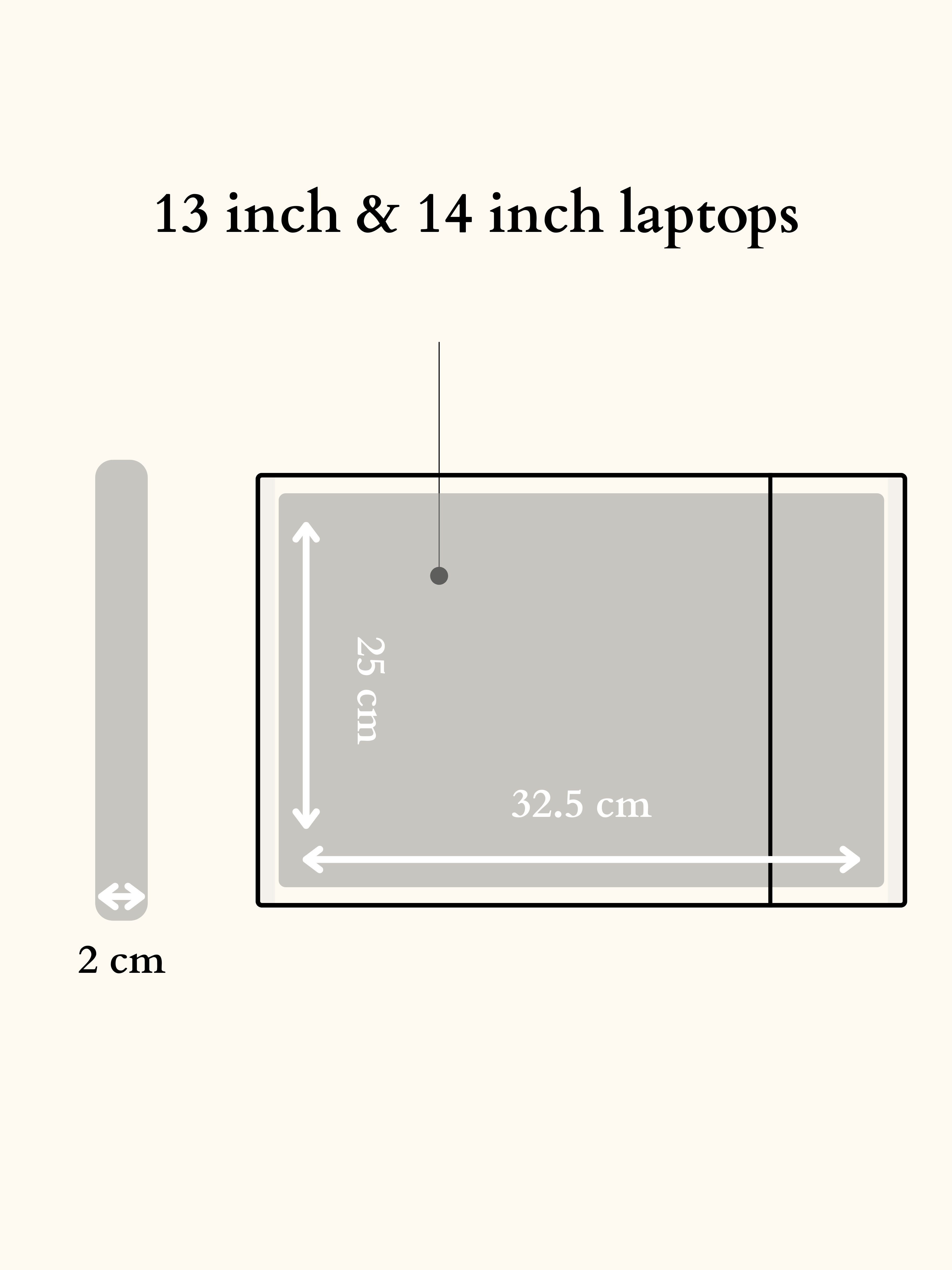 Laptop Sleeve 14 / 13 inch Biscuit Beige