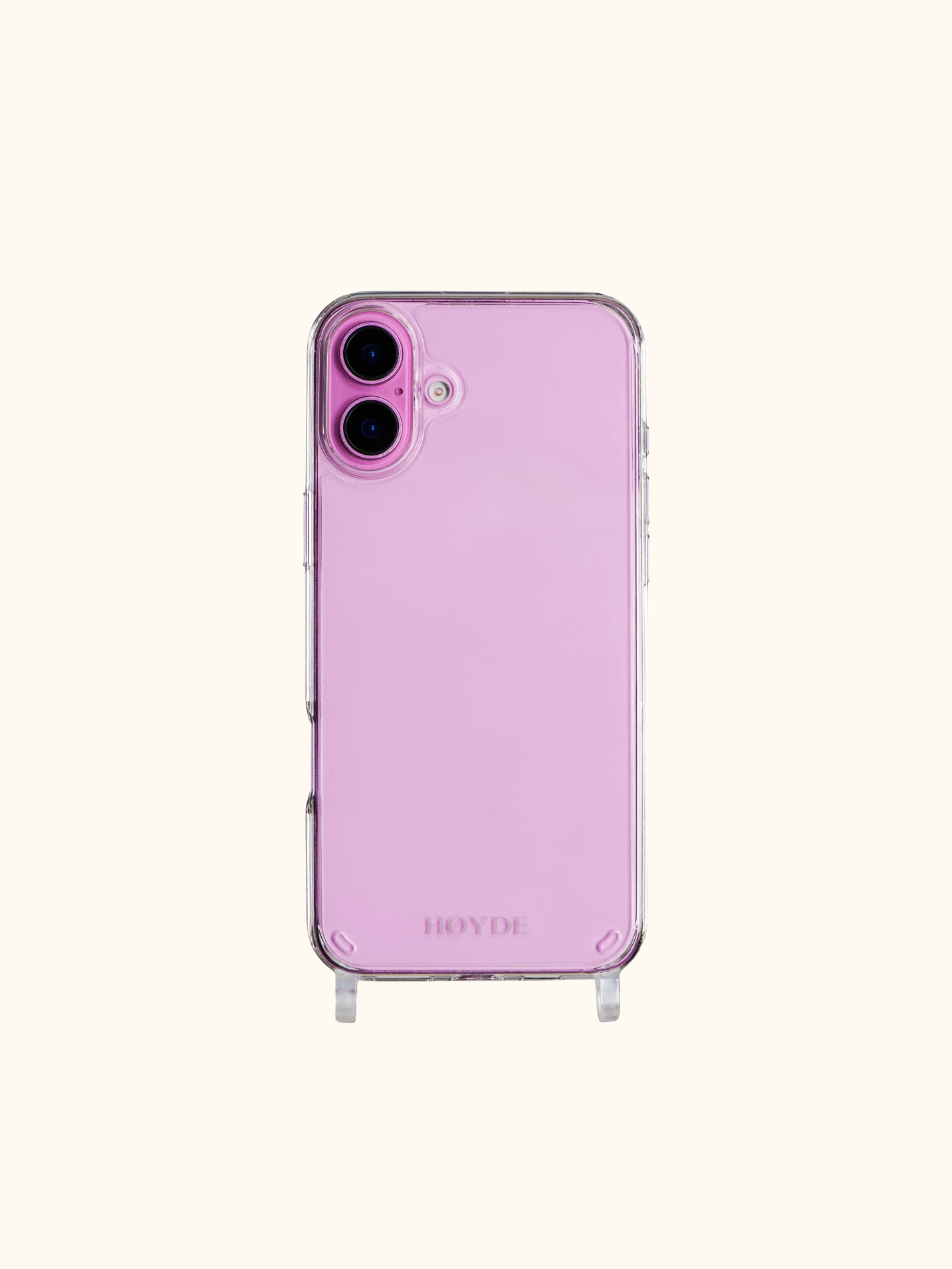 iPhone 16 Plus hoesje - transparant met siliconen ringen