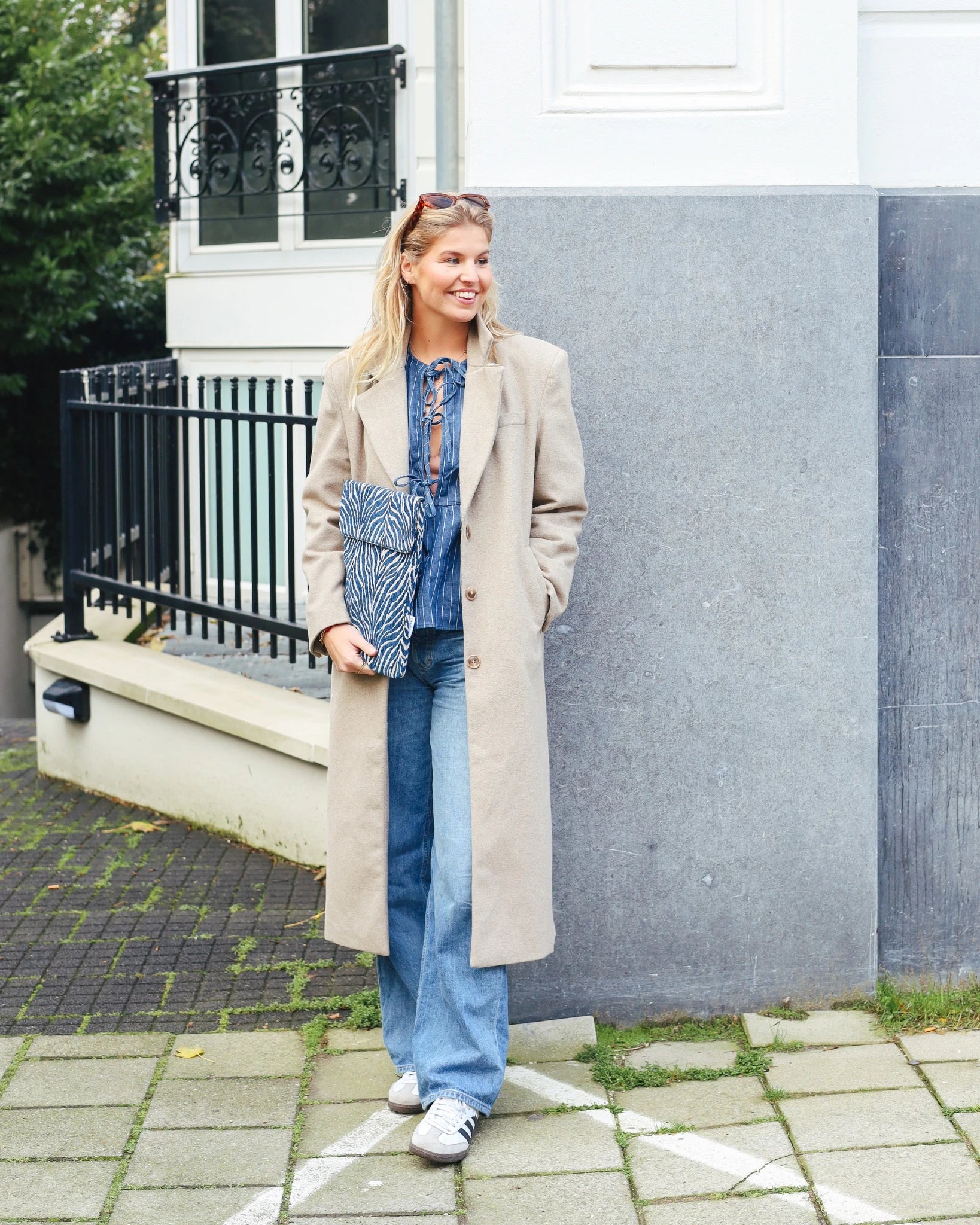 Laptop Sleeve 14 inch / 13 inch Jacquard Beachy Blue