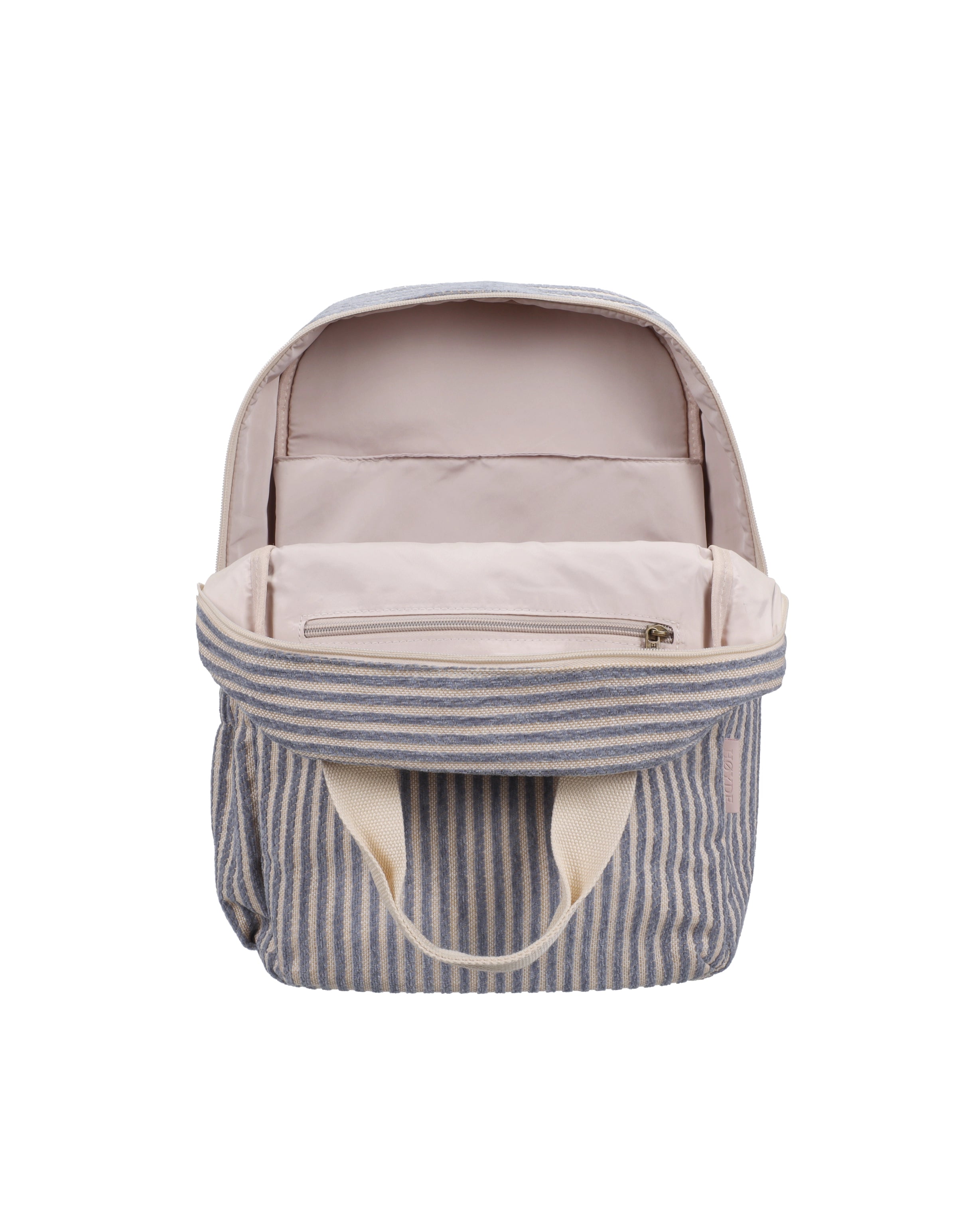 Set 3-delig Jacquard Stripe Blossom Blue