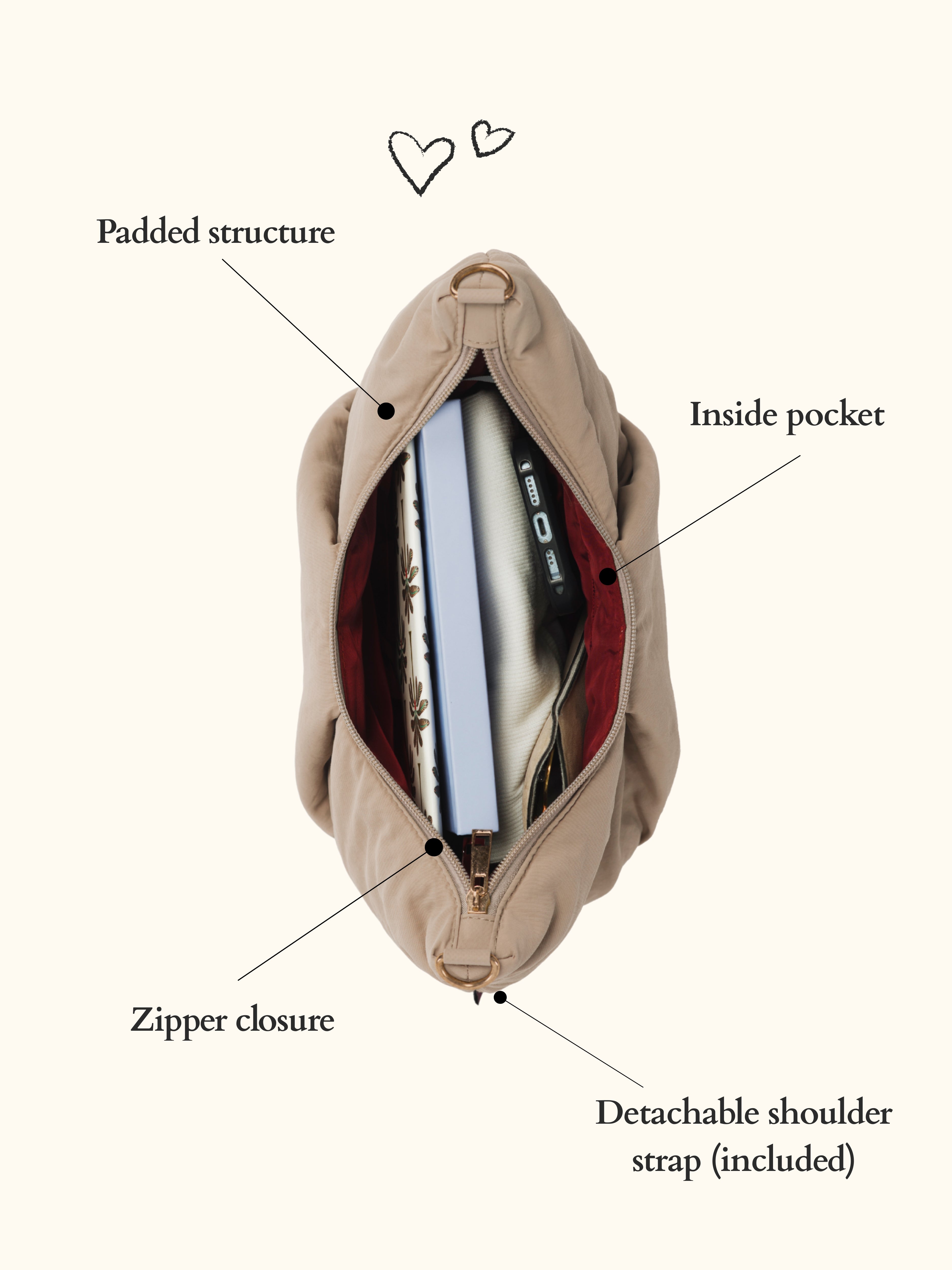 Crossbody Bag Biscuit Beige