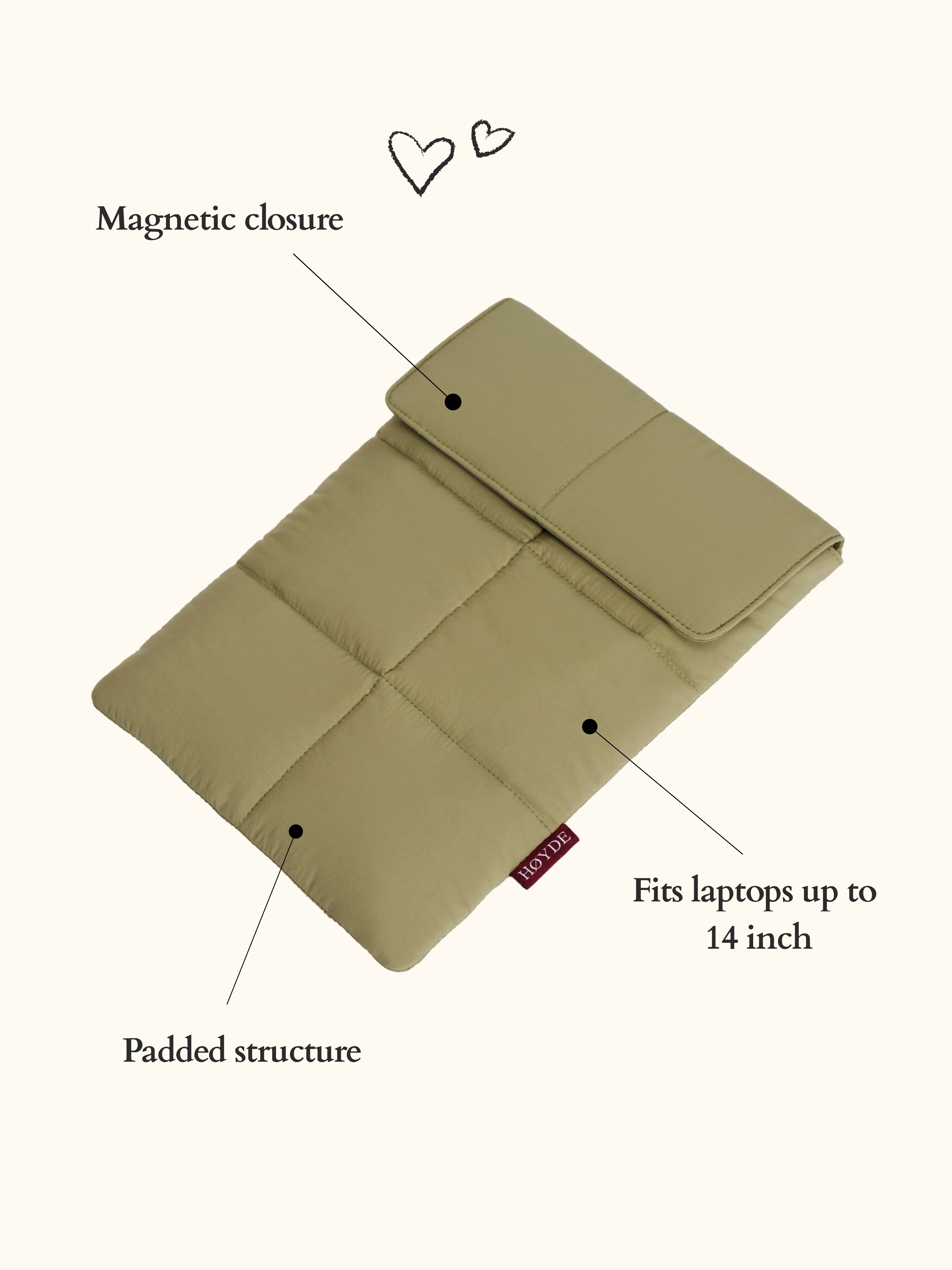 Laptop Sleeve 14 / 13 inch Puffy Pistache 