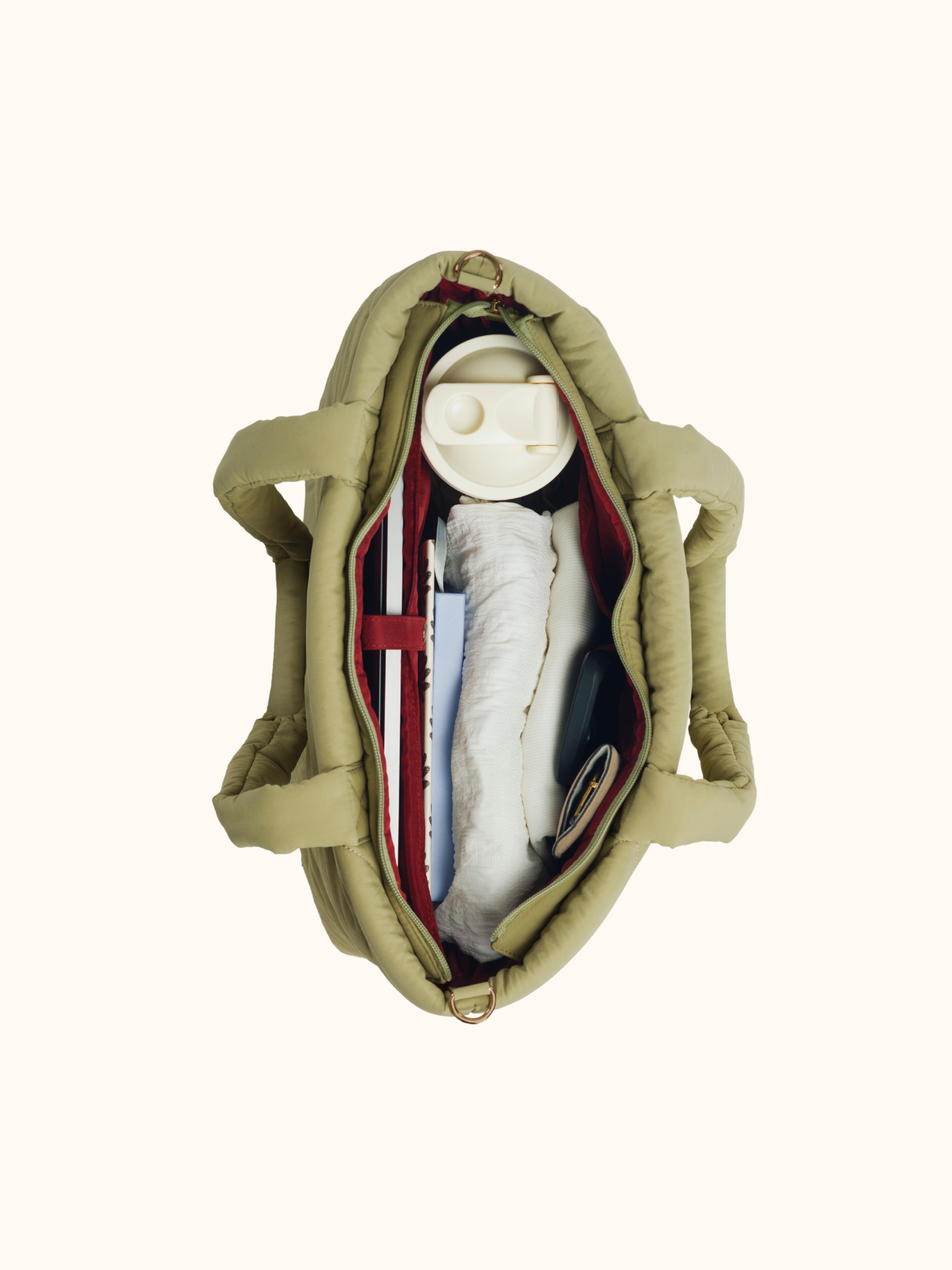 Totebag Shopper Dames Puffy Pistache