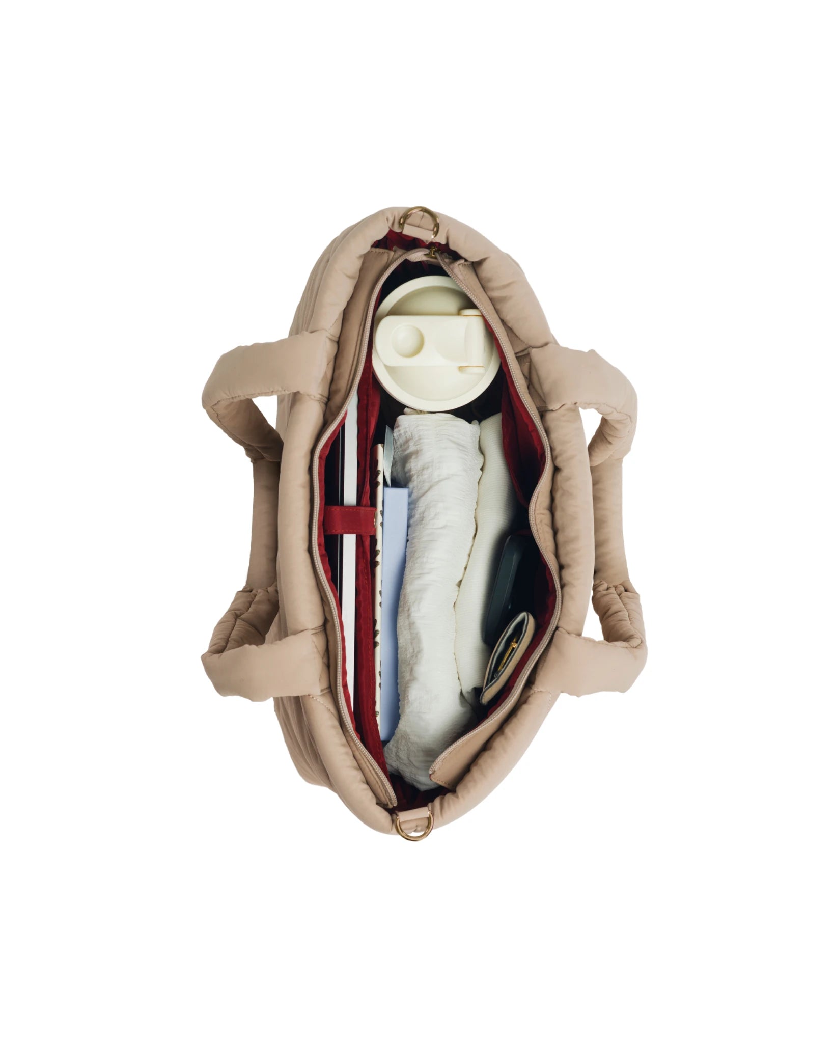 Totebag Shopper Dames Puffy Biscuit Beige