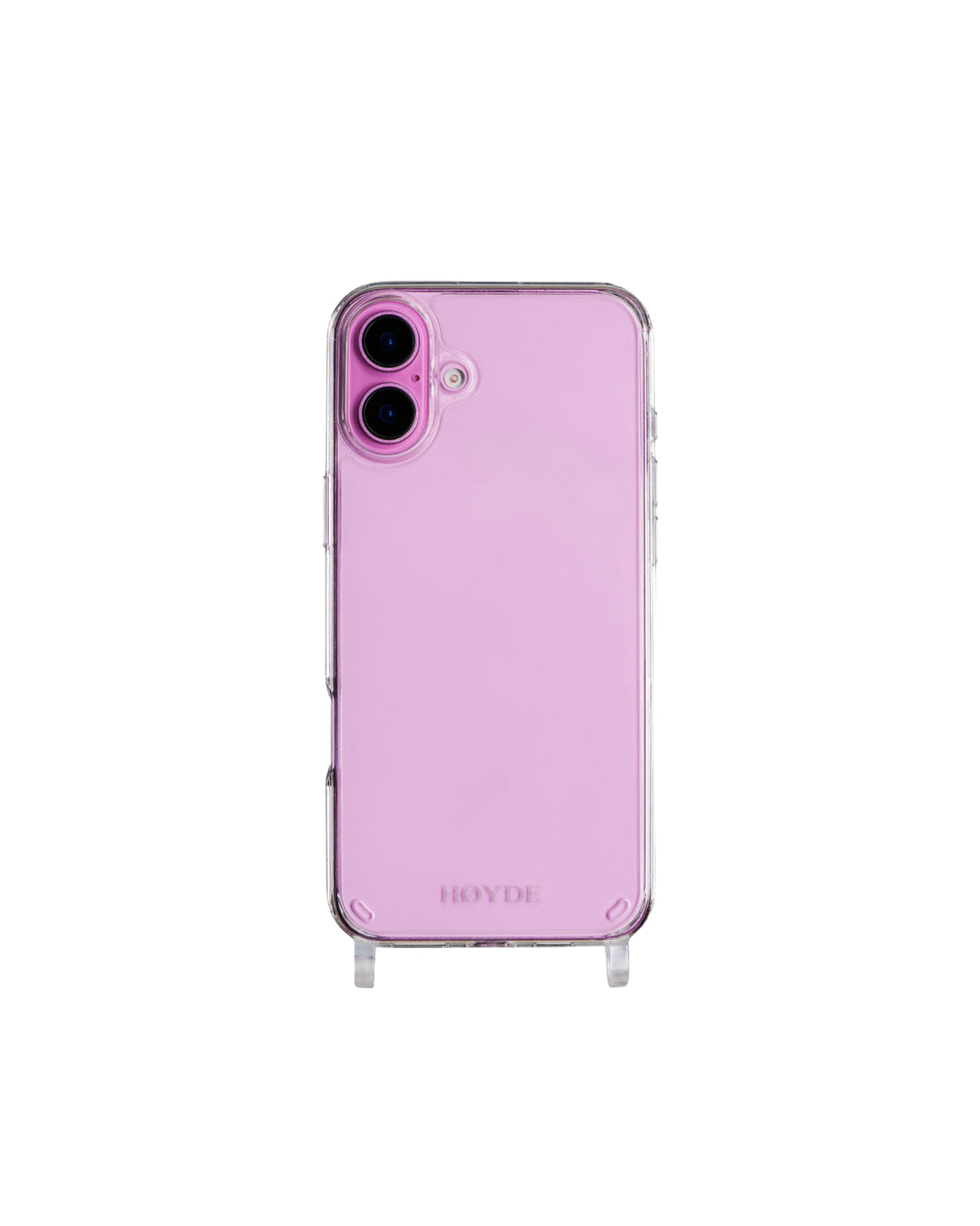 Wirvyuer Telefoonhoes Met Koord Voor IPhone 15 | Glitter & Siliconen | Met Lanyard 1,5 M | Om De Hals Of Cross-body | Roze